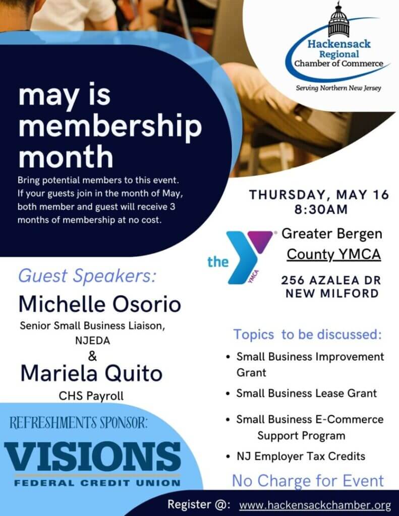 May is Membership - Hackensack Regional Chamber of Commerce